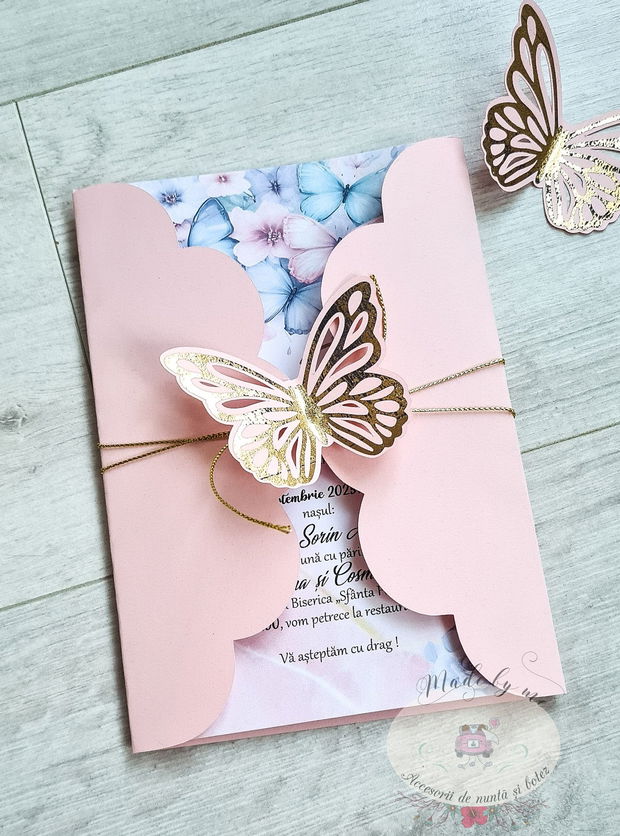 Invitatie botez fluturasi