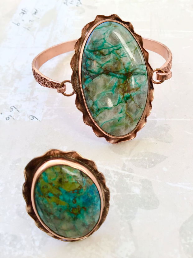 Set vintage crisocola & cupru