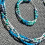 Set argint turcoaz natural apatit coral albastru calcedonie jad colier X3 bratara X2 multisir boho chic trendy cadou - Transport gratuit