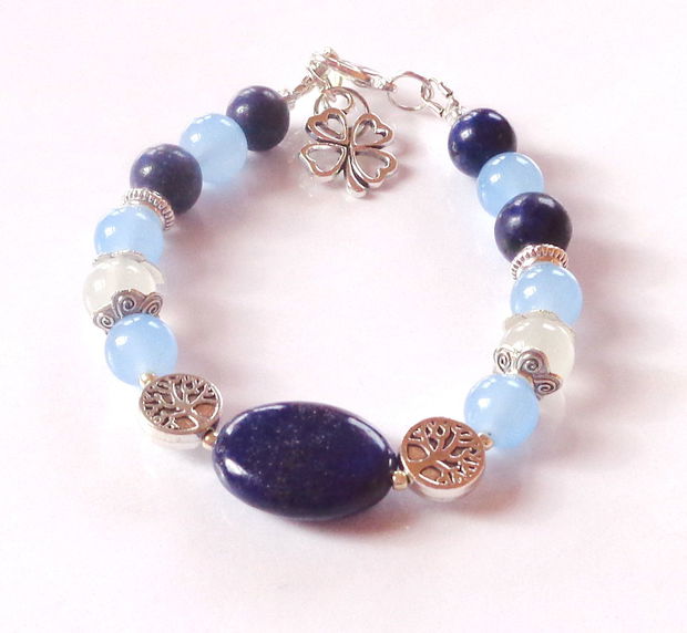 Bratara lapis lazuli si angelit