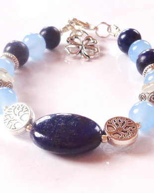 Bratara lapis lazuli si angelit