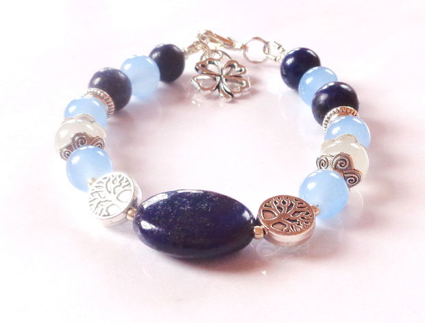 Bratara lapis lazuli si angelit