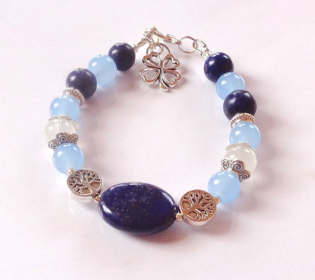 Bratara lapis lazuli si angelit