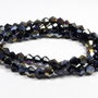 Cristale din sticla, biconice, 2 mm, AB, negre-A02