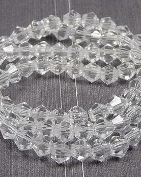 Cristale din sticla, biconice, 3 mm, transparente-07