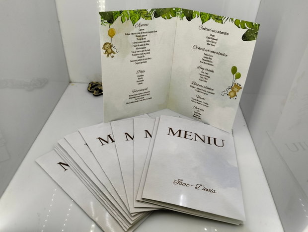 Meniu botez jungle animals