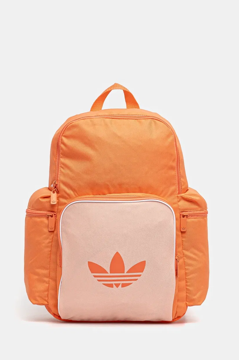 adidas Originals rucsac Adicolor femei, culoarea portocaliu, mare, cu imprimeu, JD5531