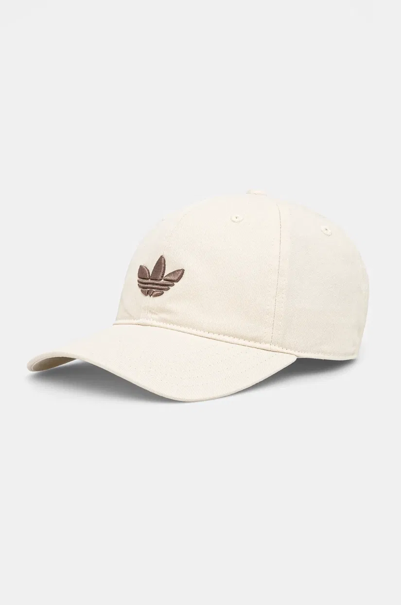 adidas Originals șapcă de baseball din bumbac BASEBALL AC culoarea bej, cu imprimeu, JC6037