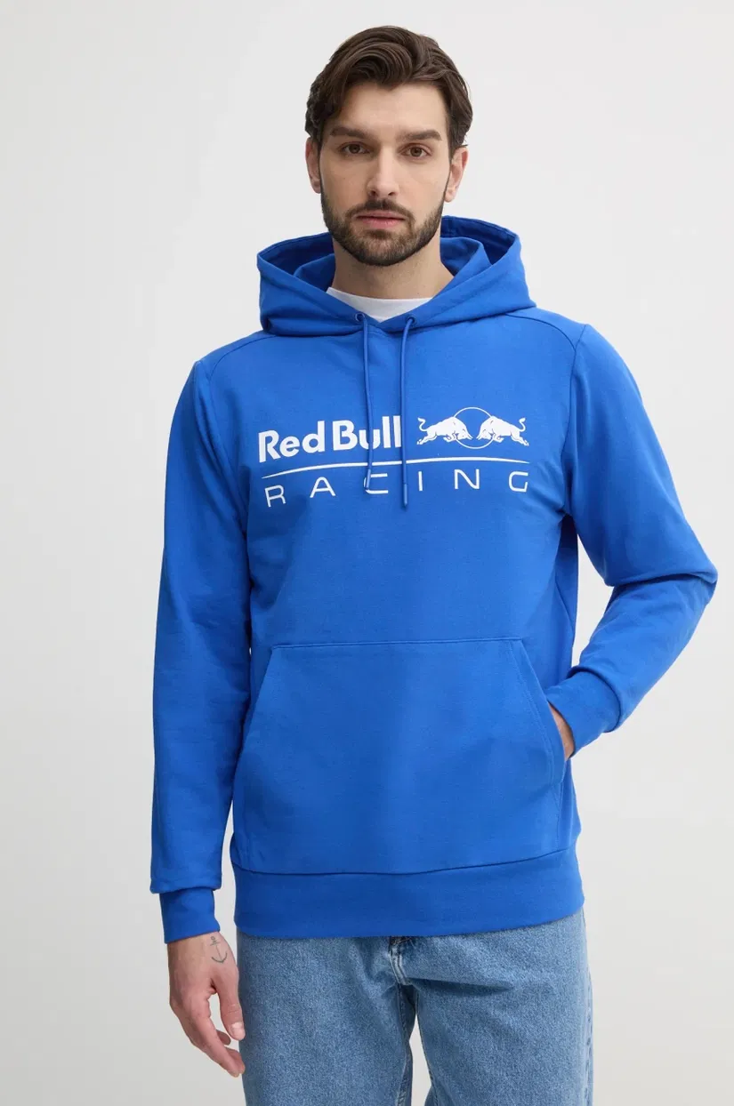 Red Bull Racing x Pepe Jeans bluza TEAM LOGO HOODY barbati, culoarea violet, cu glugă, cu imprimeu, RM580016