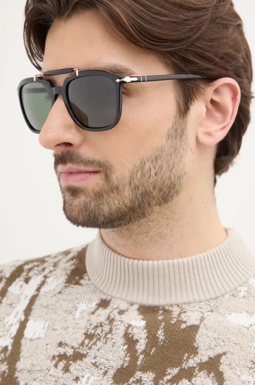 Persol ochelari de soare barbati, culoarea negru, 0PO0203S