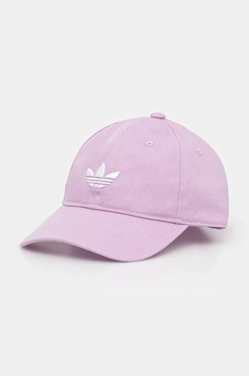 adidas Originals șapcă de baseball din bumbac BASEBALL AC culoarea violet, cu imprimeu, JC6028