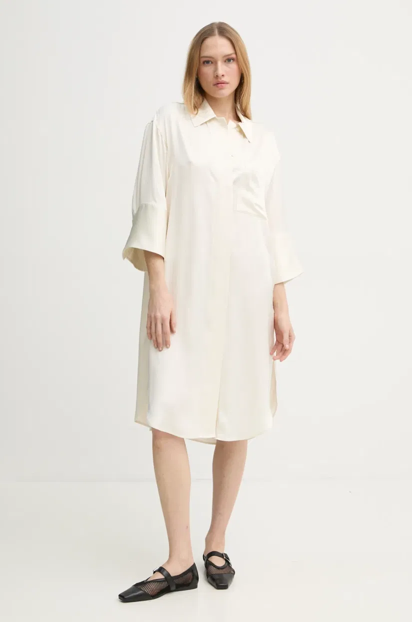 Day Birger et Mikkelsen rochie Noe culoarea bej, mini, oversize, DAY65243794