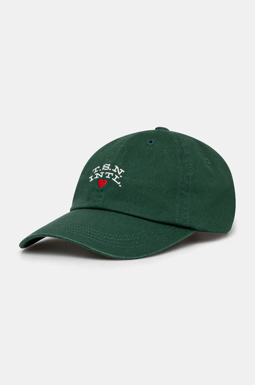 thisisneverthat șapcă de baseball din bumbac Heart Cap culoarea verde, cu imprimeu, TN243WHWBC08