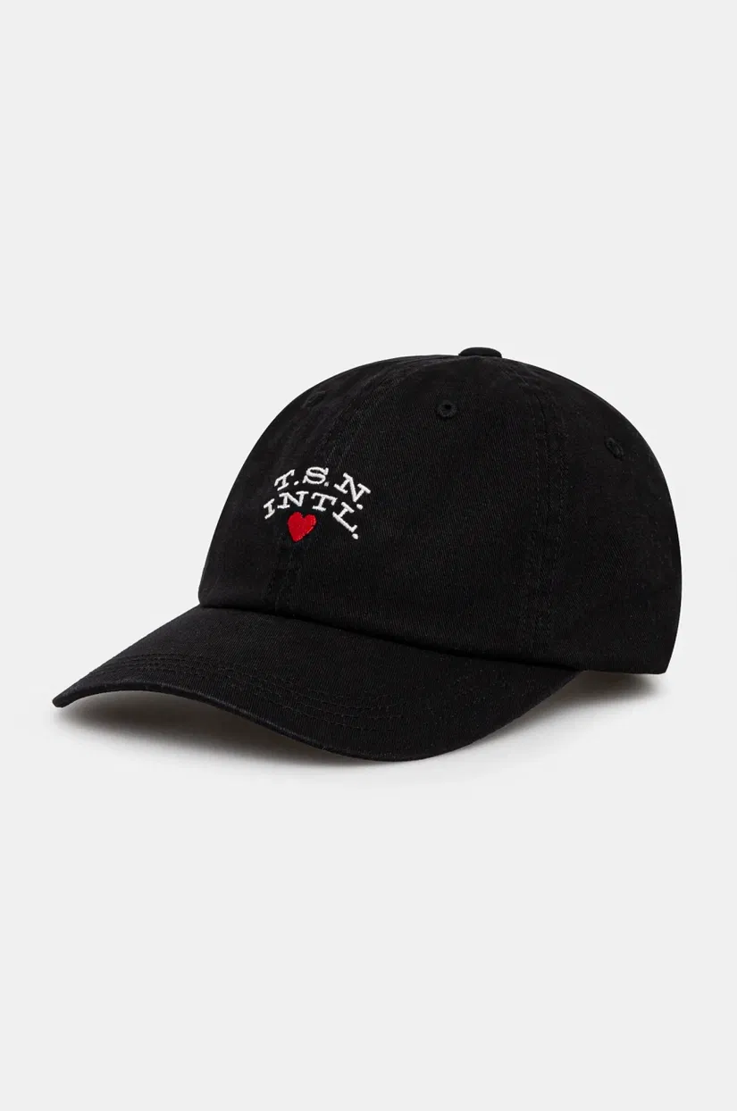 thisisneverthat șapcă de baseball din bumbac Heart Cap culoarea negru, cu imprimeu, TN243WHWBC08