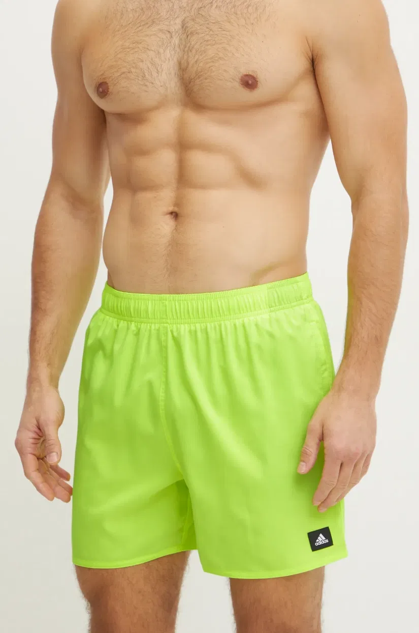 adidas Performance pantaloni scurti de baie Solid CLX culoarea verde, JL5560