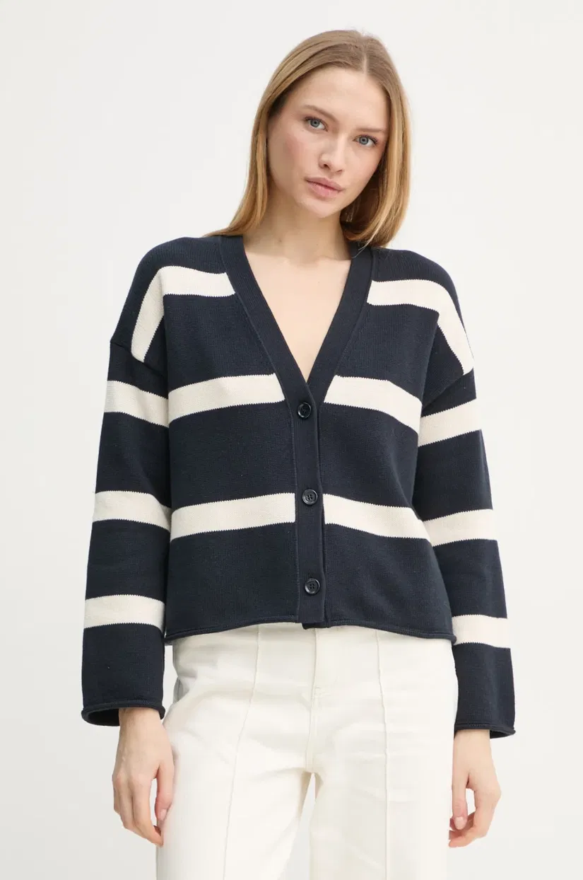 Marc O'Polo cardigan din bumbac culoarea albastru marin, 502605961015