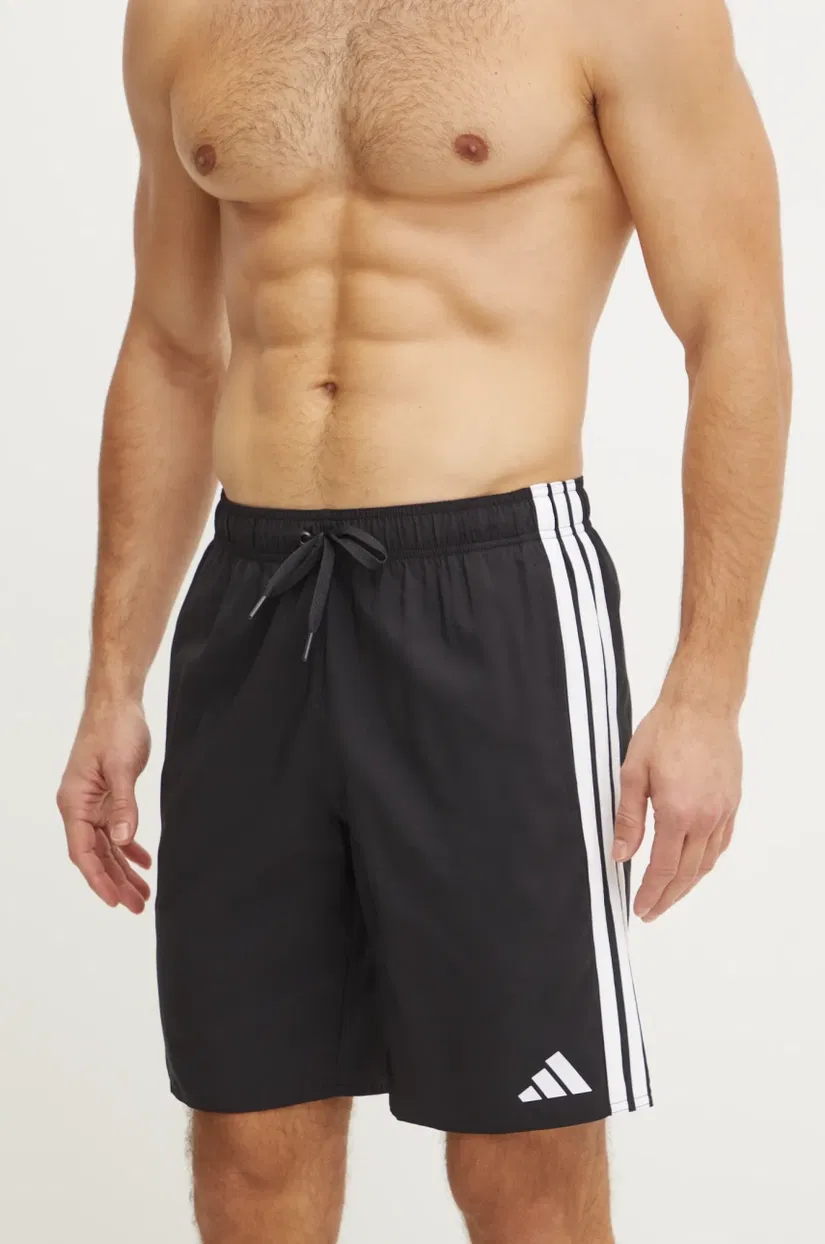 adidas pantaloni scurti de baie 3S BLD SH 8IN culoarea negru, JG1030