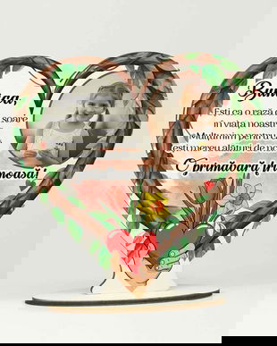 Inima din lemn cadou special pentru Bunica, Mamaia