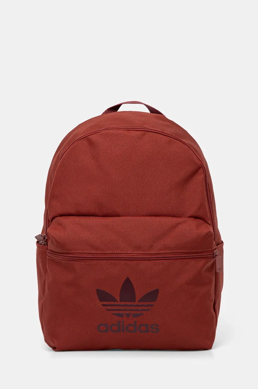 adidas Originals rucsac Adicolor culoarea rosu, mare, cu imprimeu, JI9438