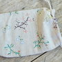 Saculet bumbac, crengute si flori - 18x13 cm