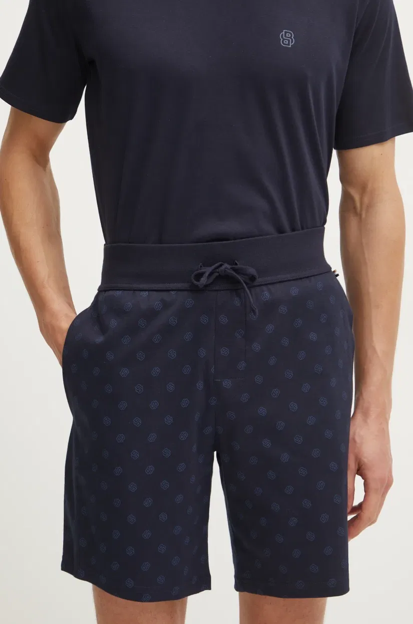 BOSS pantaloni scurți de pijama din bumbac culoarea albastru marin, modelator, 50535739