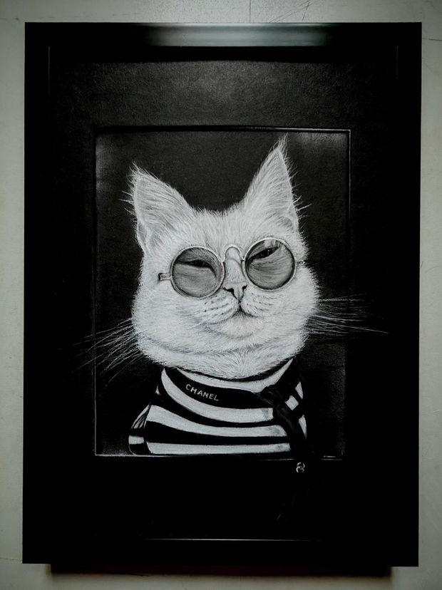 Tablou "Coco Chanel Cat"
