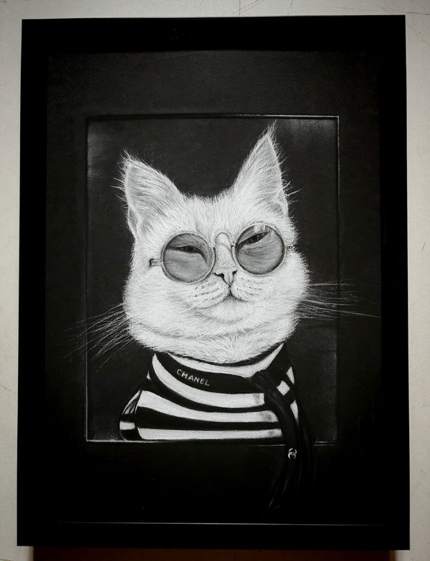 Tablou "Coco Chanel Cat"