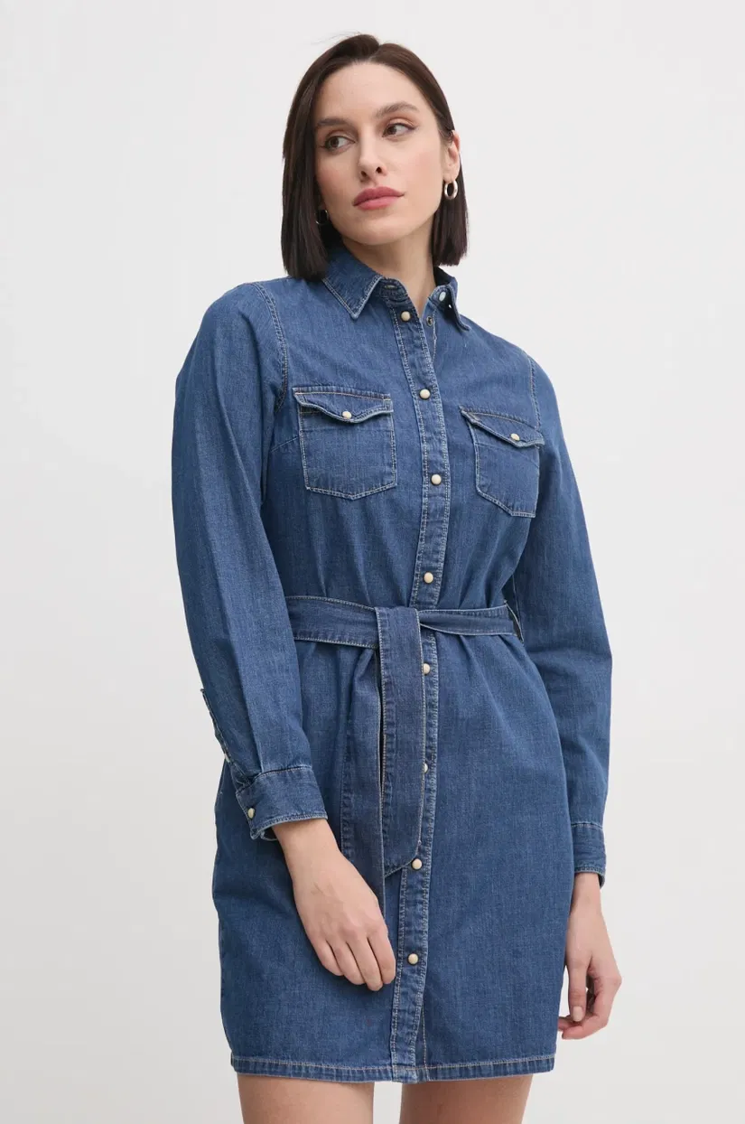 Pepe Jeans rochie jeans REGULAR DENIM DRESS mini, drept, PL953581HX6