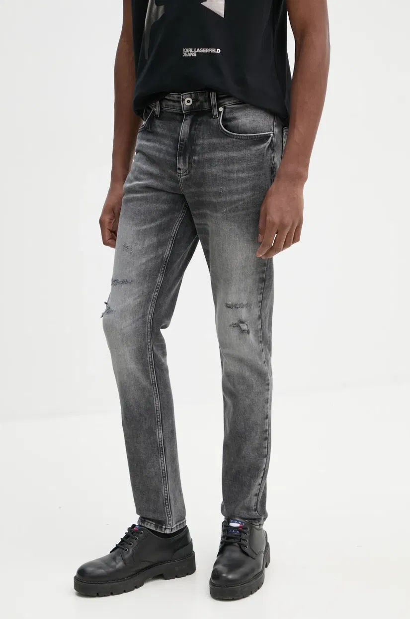 Karl Lagerfeld Jeans jeansi barbati, culoarea gri, A1M10105