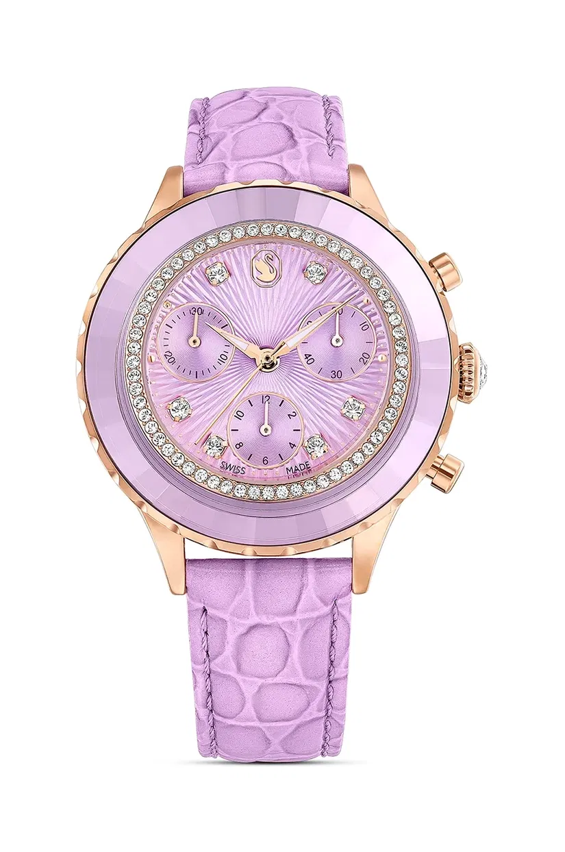 Swarovski ceas OCTEA CHRONO femei, culoarea violet, 5690804