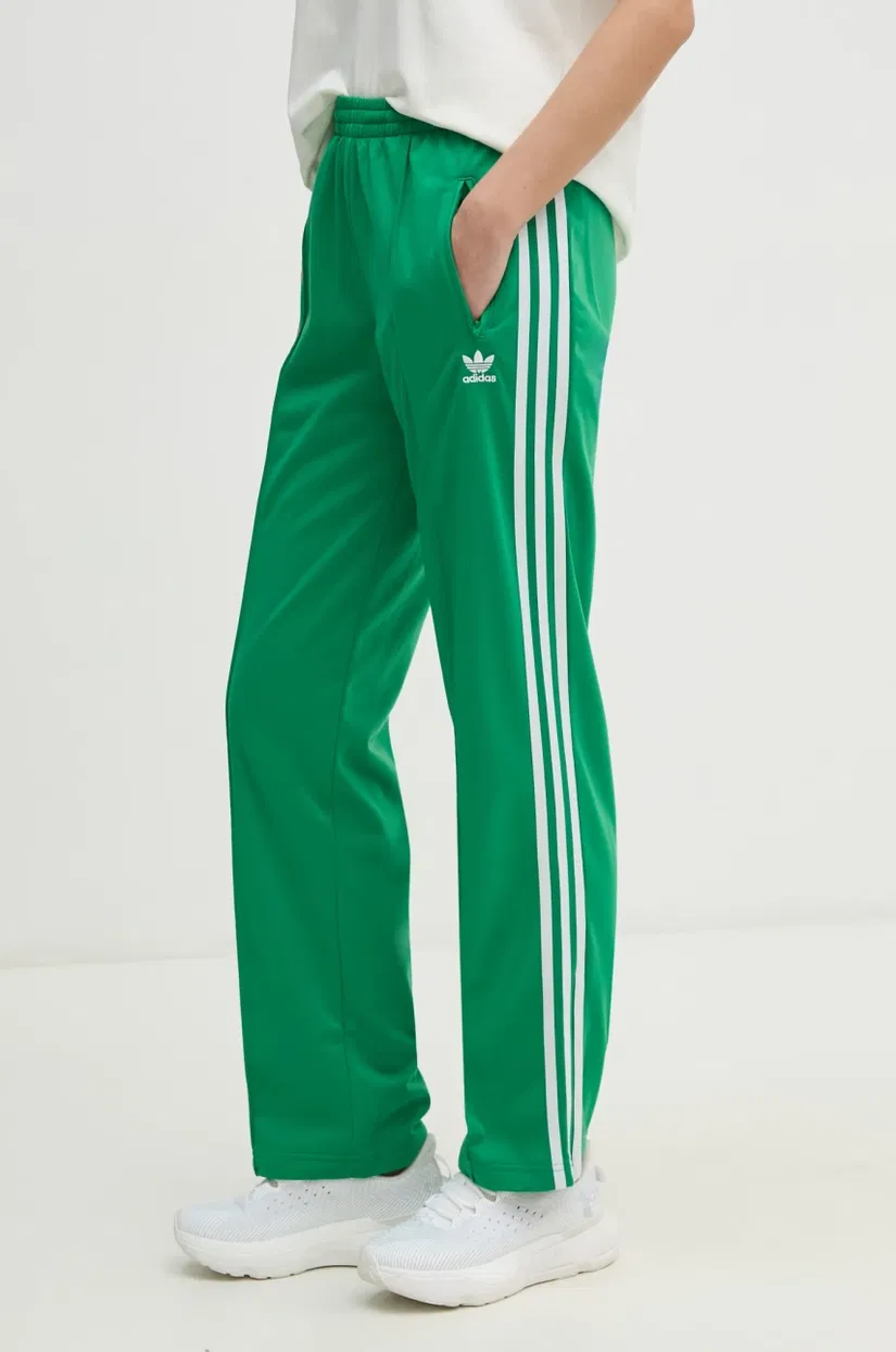 adidas Originals pantaloni de trening Firebird femei, culoarea verde, cu imprimeu, JC8283