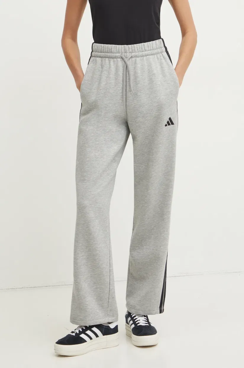 adidas pantaloni de trening Essentials culoarea gri, melanj, JE1302