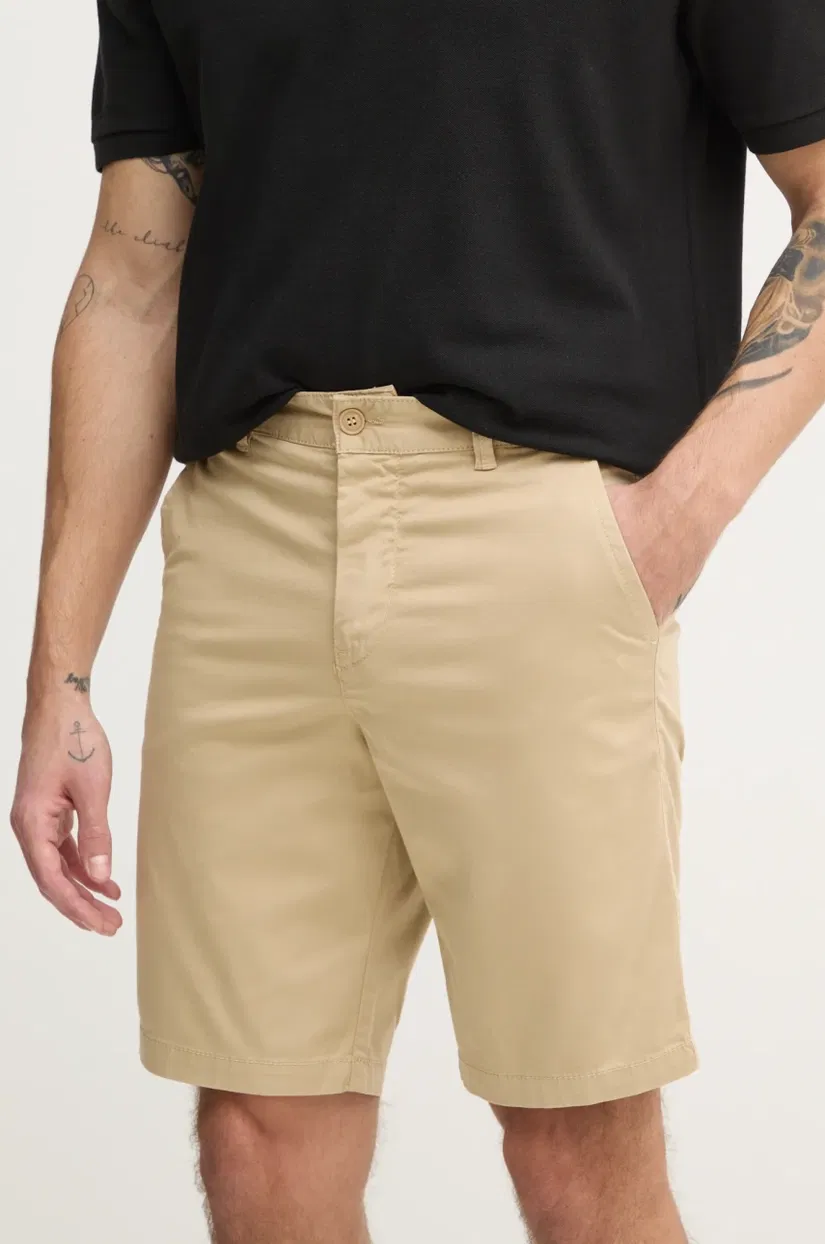 United Colors of Benetton pantaloni scurti barbati, culoarea alb, 4UN459548