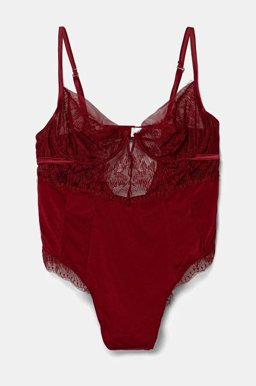 women'secret body SENSE LIMITED EDITION culoarea bordo, dantelă, uni, 7918876