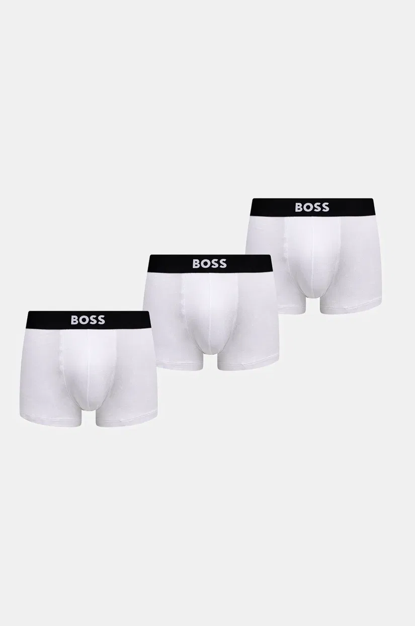 BOSS boxeri 3-pack BOSS One barbati, culoarea alb, 50544263