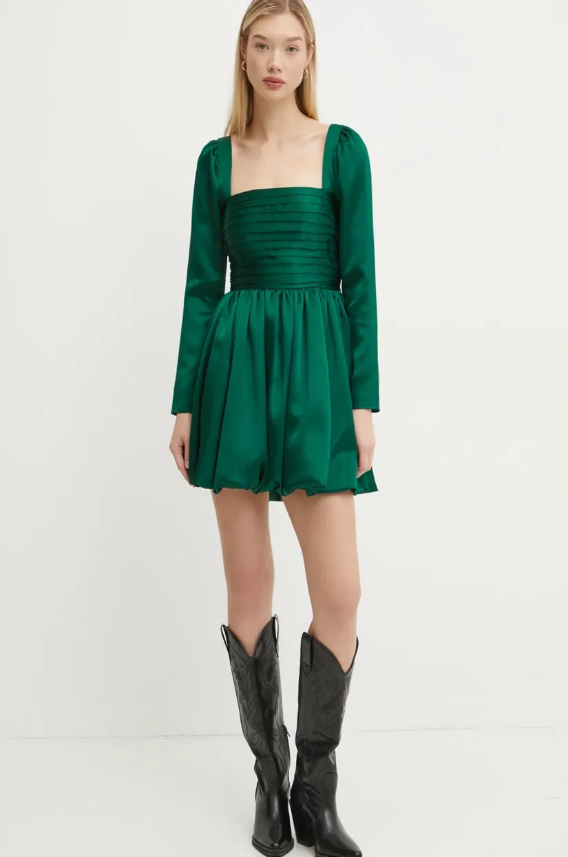 Abercrombie & Fitch rochie culoarea verde, mini, evazati, KI159-5085