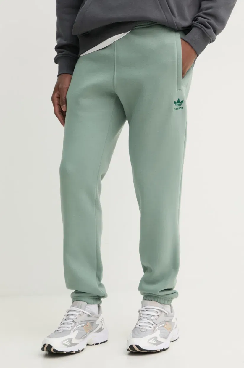 adidas Originals pantaloni de trening Essential culoarea verde, uni, JD2421