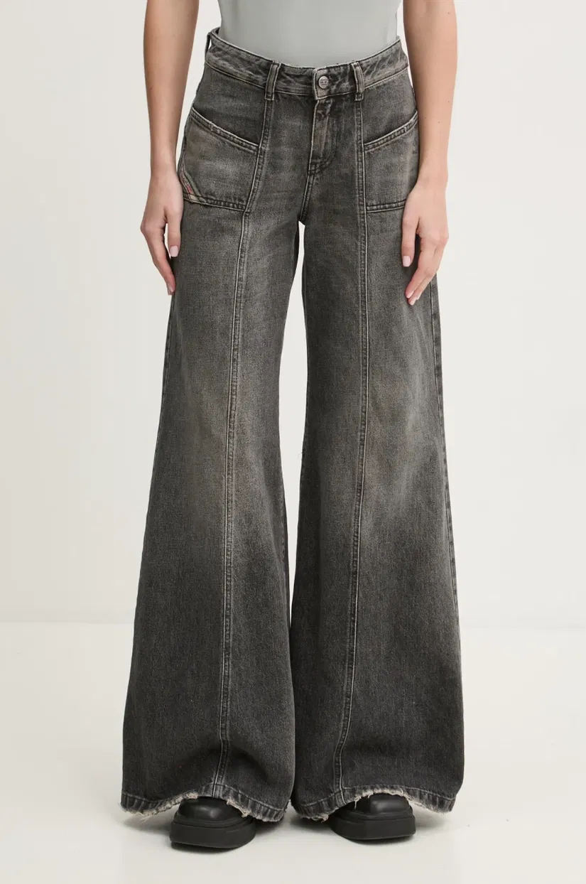 Diesel jeans D-AKII L.32 TROUSERS femei medium waist, A12808.007Z2