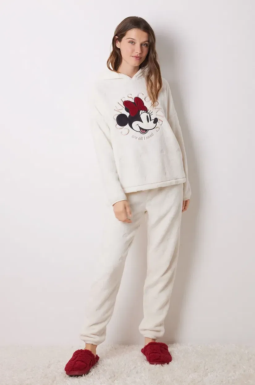 women'secret pijama MICKEY femei, culoarea bej, 3138637