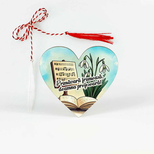 Martisor personalizat materii scolare, muzica, educatie muzicala