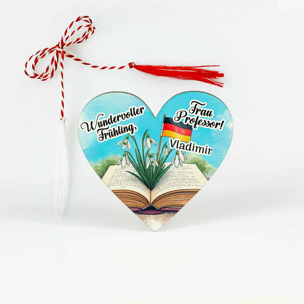 Martisor personalizat materii scolare, limba germana
