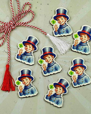 Martisor cosar norocos cu trifoi