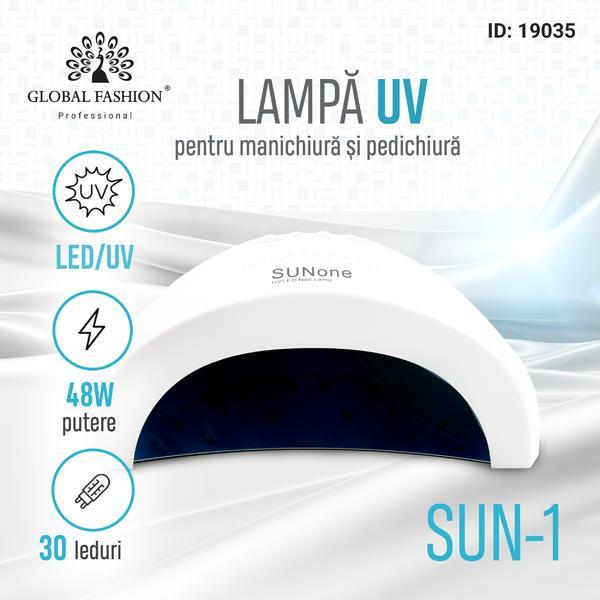 Lampa Led/Uv profesionala Sun One pentru manichiura, 48W, culoare alba