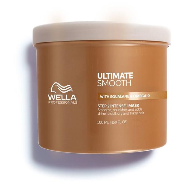 Masca Hidratanta pentru Par Uscat si Lipsit de Stralucire cu Squalan &amp; Omega 9 - Wella Professionals Ultimate Smooth cu Efect Anti-electrizare, 500 ml