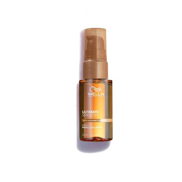 Ulei Hidratant pentru Par Uscat si Lipsit de Stralucire cu Squalan &amp; Omega 9 - Wella Professionals Ultimate Smooth cu Protectie Termica si Efect Anti-electrizare, 30 ml