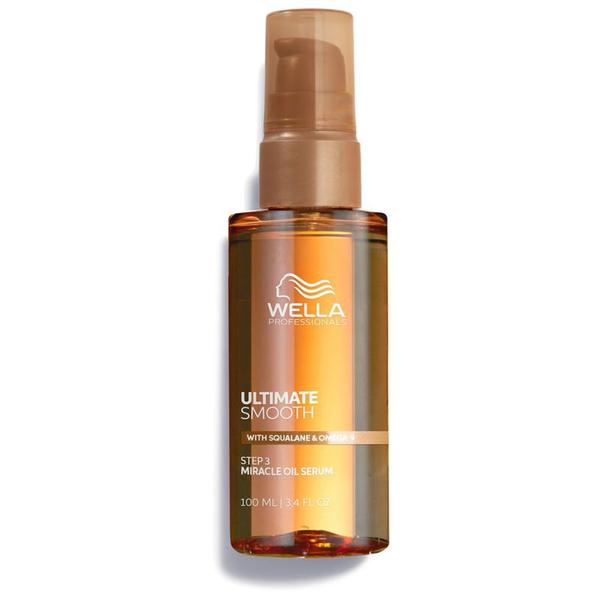 Ulei Hidratant pentru Par Uscat si Lipsit de Stralucire cu Squalan &amp; Omega 9 - Wella Professionals Ultimate Smooth cu Protectie Termica si Efect Anti-electrizare, 100 ml