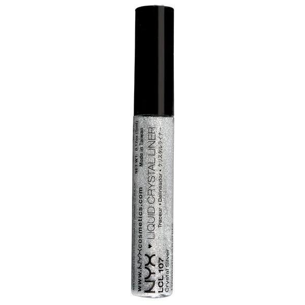 Tus de Ochi stralucitor, Nyx Professional Makeup, Liquid Crystal Glitter Body Liner, Silver, 5 ml