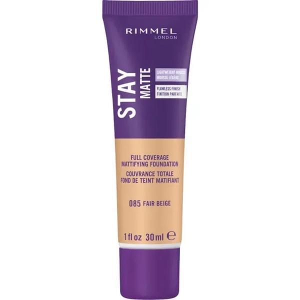 Fond de ten, Rimmel Stay Matte Foundation, 085 Fair Beige, 30 ml