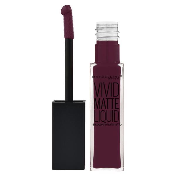 Ruj lichid mat, Maybelline New York, Color Sensational Vivid Matte Liquid, 39 Corrupt Cranberry, 8 ml