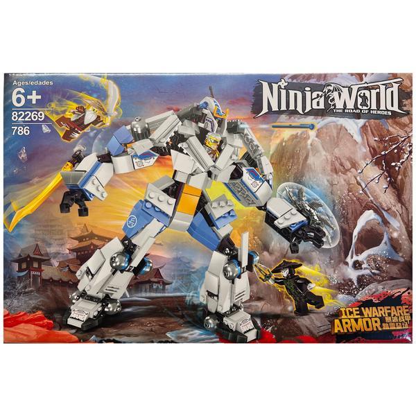 Set de constructie Ninja World - Armura de razboi a luptatorilor de gheata Ninjago, 786 piese